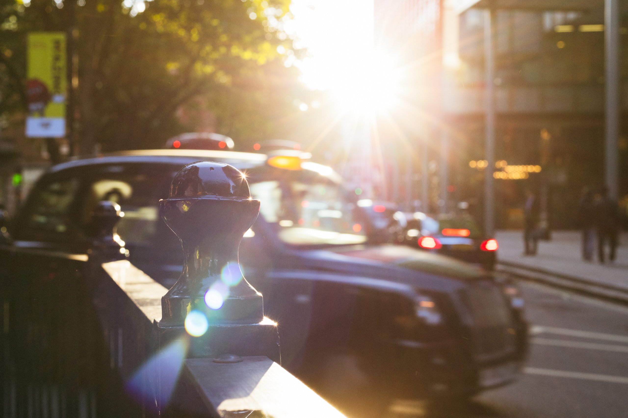 Black cab in the city of London